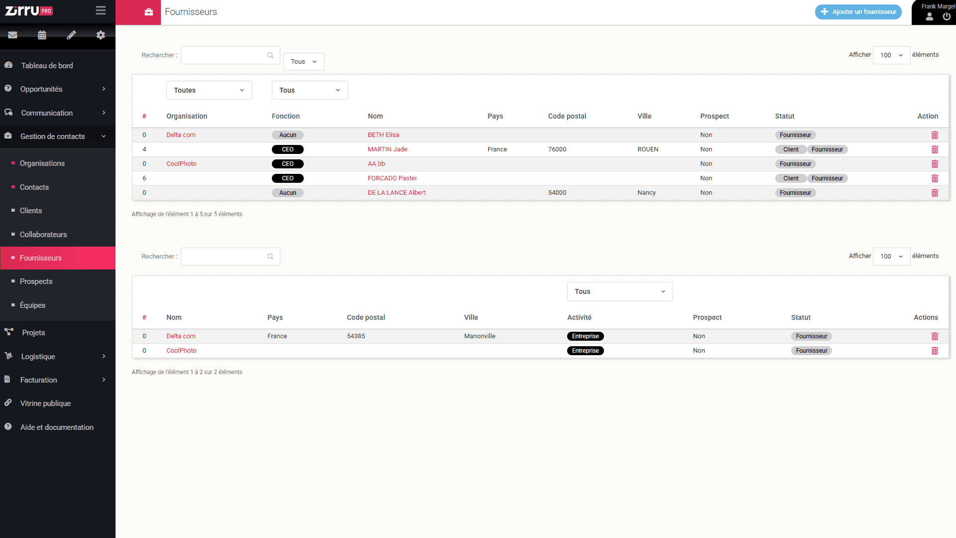 Module logiciel zirru, gestion des devis et des facture